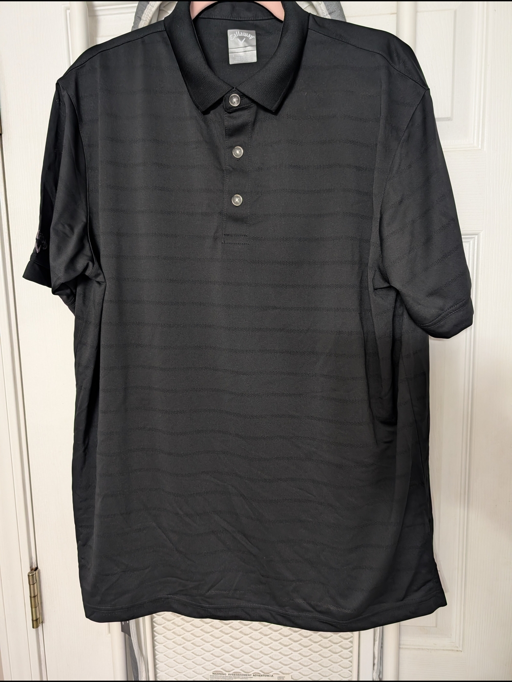 Callaway Black Men's Short Sleeve Polo Shirt